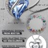 Infinity Love Heart Pendant with Birthstone Crystals