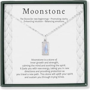 Moonstone Sterling Silver Necklace for Women