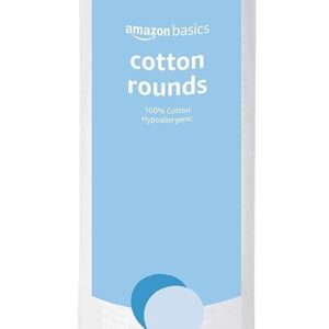 Amazon Basics Hypoallergenic 100% Cotton Rounds